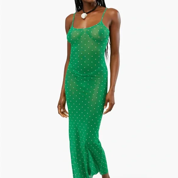 green emerald velvet dress J. Peterman Women's Polka Dot Button Front Dress